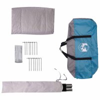 vidaXL 3 Personen Blau 185T Polyester mit PU-Beschichtung Blau 42042207