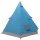 vidaXL 3 Personen Blau 185T Polyester mit PU-Beschichtung Blau 42042207