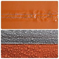 vidaXL 3 Personen Grau und Orange 185T Polyester mit PU-Beschichtung Grau 42042208