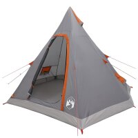 vidaXL 3 Personen Grau und Orange 185T Polyester mit...