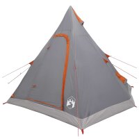 vidaXL 3 Personen Grau und Orange 185T Polyester mit PU-Beschichtung Grau 42042208