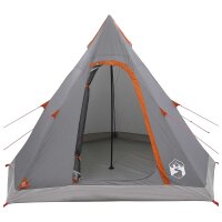 vidaXL 3 Personen Grau und Orange 185T Polyester mit PU-Beschichtung Grau 42042208