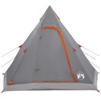 vidaXL 3 Personen Grau und Orange 185T Polyester mit PU-Beschichtung Grau 42042208