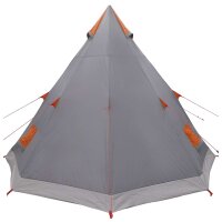 vidaXL 3 Personen Grau und Orange 185T Polyester mit PU-Beschichtung Grau 42042208