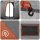vidaXL 3 Personen Grau und Orange 185T Polyester mit PU-Beschichtung Grau 42042208