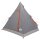 vidaXL 3 Personen Grau und Orange 185T Polyester mit PU-Beschichtung Grau 42042208