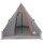 vidaXL 3 Personen Grau und Orange 185T Polyester mit PU-Beschichtung Grau 42042208