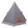 vidaXL 3 Personen Grau und Orange 185T Polyester mit PU-Beschichtung Grau 42042208