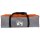 vidaXL 3 Personen Grau und Orange 185T Polyester mit PU-Beschichtung Grau 42042208