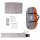 vidaXL 3 Personen Grau und Orange 185T Polyester mit PU-Beschichtung Grau 42042208