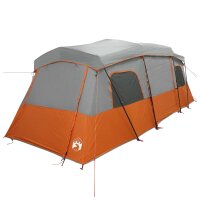 vidaXL 3 Personen Grau und Orange 185T Polyester mit PU-Beschichtung Grau 42042276
