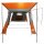 vidaXL 3 Personen Grau und Orange 185T Polyester mit PU-Beschichtung Grau 42042276