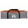 vidaXL 3 Personen Grau und Orange 185T Polyester mit PU-Beschichtung Grau 42042276