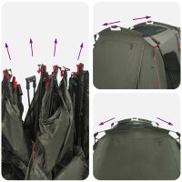 vidaXL 3 Personen 3-Personen Olivegrün Grün 42042277
