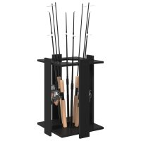 vidaXL Billardqueue-Ständer Holzwerkstoff 42 x 43 x 60 cm Schwarz Schwarz 3429726