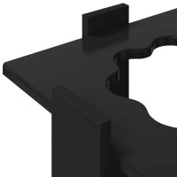 vidaXL Billardqueue-Ständer Holzwerkstoff 42 x 43 x 60 cm Schwarz Schwarz 3429726