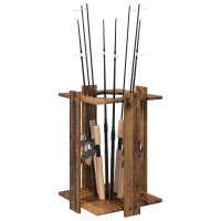vidaXL Billardqueue-Ständer Holzwerkstoff 42 x 43 x 60 cm Altholz Braun 3429732