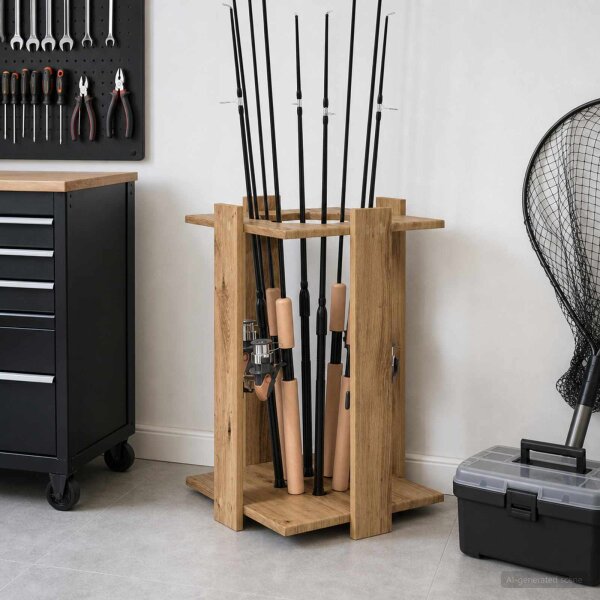 vidaXL Billardqueue-Ständer Holzwerkstoff 42 x 43 x 60 cm Braun 3429733