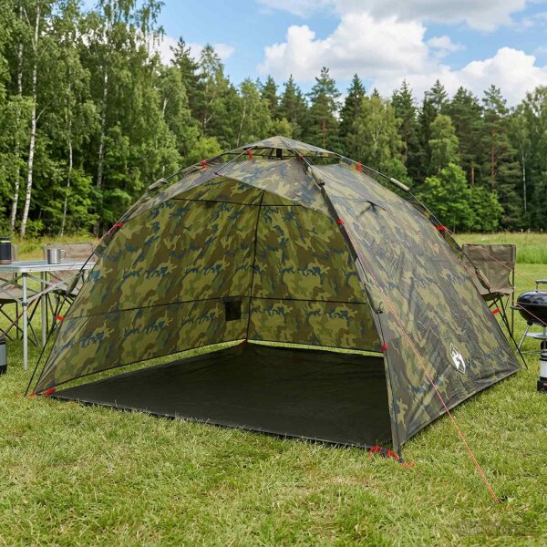 vidaXL Angelzelt mit Schnellverschluss 4 Personen Helles Camouflage Mehrfarbig 42042279