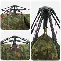 vidaXL Angelzelt mit Schnellverschluss 4 Personen Helles Camouflage Mehrfarbig 42042279