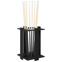 vidaXL Billardqueue-Ständer Holzwerkstoff 42 x 43 x 60 cm Schwarz Schwarz 8006783
