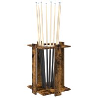 vidaXL Billardqueue-Ständer Holzwerkstoff 42 x 43 x 60 cm Raucheiche Braun 8006787