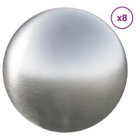 vidaXL Gebürsteter Ball 8 Stk. Ø 5 cm Silber...