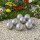vidaXL Gebürsteter Ball 8 Stk. Ø 5 cm Silber Edelstahl 201 Silber 42008412