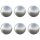 vidaXL Gebürsteter Ball 6 Stk. Ø 7,5 cm Silber Edelstahl 201 Silber 42008413