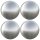 vidaXL Gebürsteter Ball 4 Stk. Ø 10 cm Silber Edelstahl 201 Silber 42008414