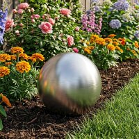 vidaXL Gebürsteter Ball Ø 20 cm Silber...