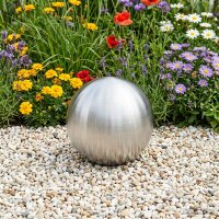vidaXL Gebürsteter Ball Ø 20 cm Silber Edelstahl 201 Silber 42008416