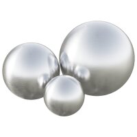 vidaXL Gebürsteter Ball 3 Stk. Ø 20 cm Silber...