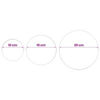vidaXL Gebürsteter Ball 3 Stk. Ø 20 cm Silber Edelstahl 201 Silber 42008420