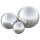vidaXL Gebürsteter Ball 3 Stk. Ø 20 cm Silber Edelstahl 201 Silber 42008420