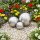 vidaXL Gebürsteter Ball 3 Stk. Ø 20 cm Silber Edelstahl 201 Silber 42008420