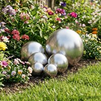 vidaXL Gebürsteter Ball 6 Stk. Ø 15 cm Silber...
