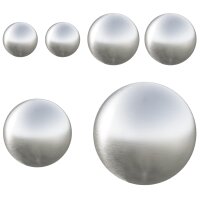 vidaXL Gebürsteter Ball 6 Stk. Ø 15 cm Silber Edelstahl 201 Silber 42008421