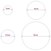 vidaXL Gebürsteter Ball 6 Stk. Ø 15 cm Silber Edelstahl 201 Silber 42008421