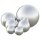 vidaXL Gebürsteter Ball 6 Stk. Ø 15 cm Silber Edelstahl 201 Silber 42008421