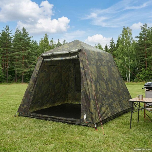 vidaXL Angelzelt mit Schnellverschluss Personen Helles Camouflage Mehrfarbig 42042280
