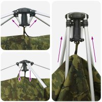 vidaXL Angelzelt mit Schnellverschluss Personen Helles Camouflage Mehrfarbig 42042280