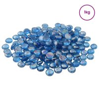 vidaXL Glasnugget 17-19 mm Helles Kobaltblau Glas Blau...