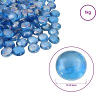 vidaXL Glasnugget 17-19 mm Helles Kobaltblau Glas Blau 42041580