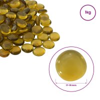 vidaXL Glasnugget 17-19 mm Gelb Glas Gelb 42041584