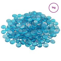 vidaXL Glasnugget 17-19 mm Aqua Blau Glas Blau 42041586