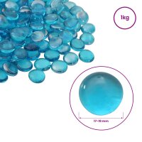 vidaXL Glasnugget 17-19 mm Aqua Blau Glas Blau 42041586
