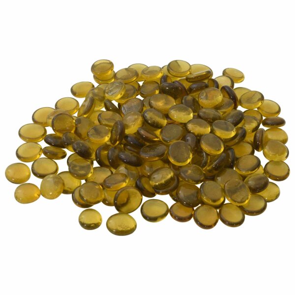 vidaXL Glasnugget 17-19 mm Gelb Glas Gelb 42041597