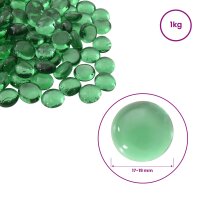 vidaXL Glasnugget 17-19 mm Grün Glas Grün 42041581