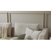 Roomio® No. 4101- Dreisitzer sandfarbener Bezug Simply Clean & schwarze Kufenfüße 380 MK - Länge ca. 230 cm